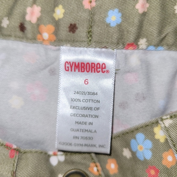 🏝 Vintage Gymboree Island Getaway Floral Print Bermuda Shorts Girls 6 Adj Waist - Picture 6 of 7